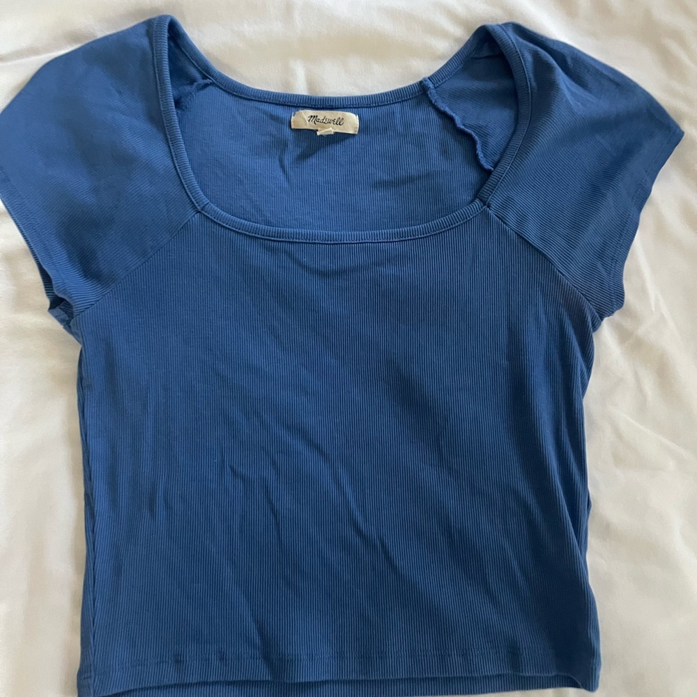 Madewell Blue Crop Top